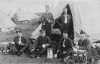 Albert Beaver, front row left, with other Oakham Territorials at camp around 1908